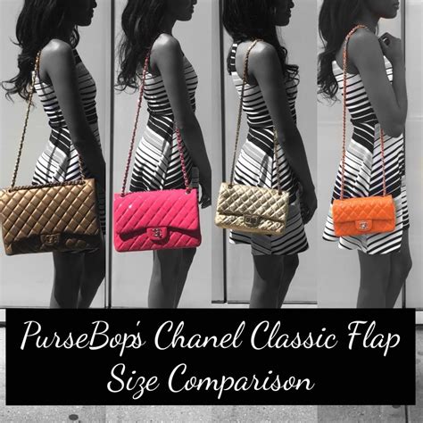 chanel small classic flap bag dimensions|Chanel bag size chart.